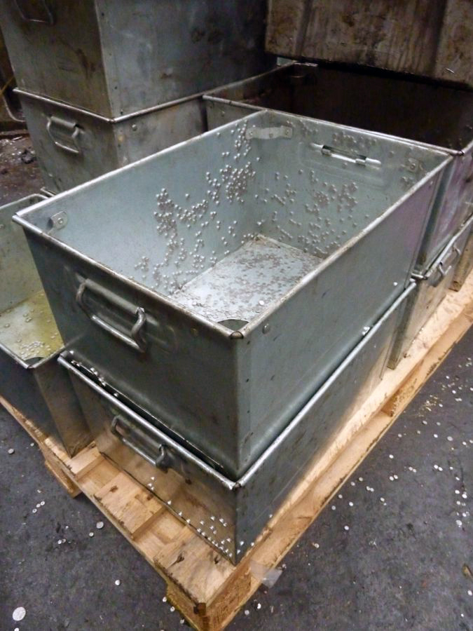 Steel Tote Bins x 10 470mm x 320mm x 230mm 1st Machinery