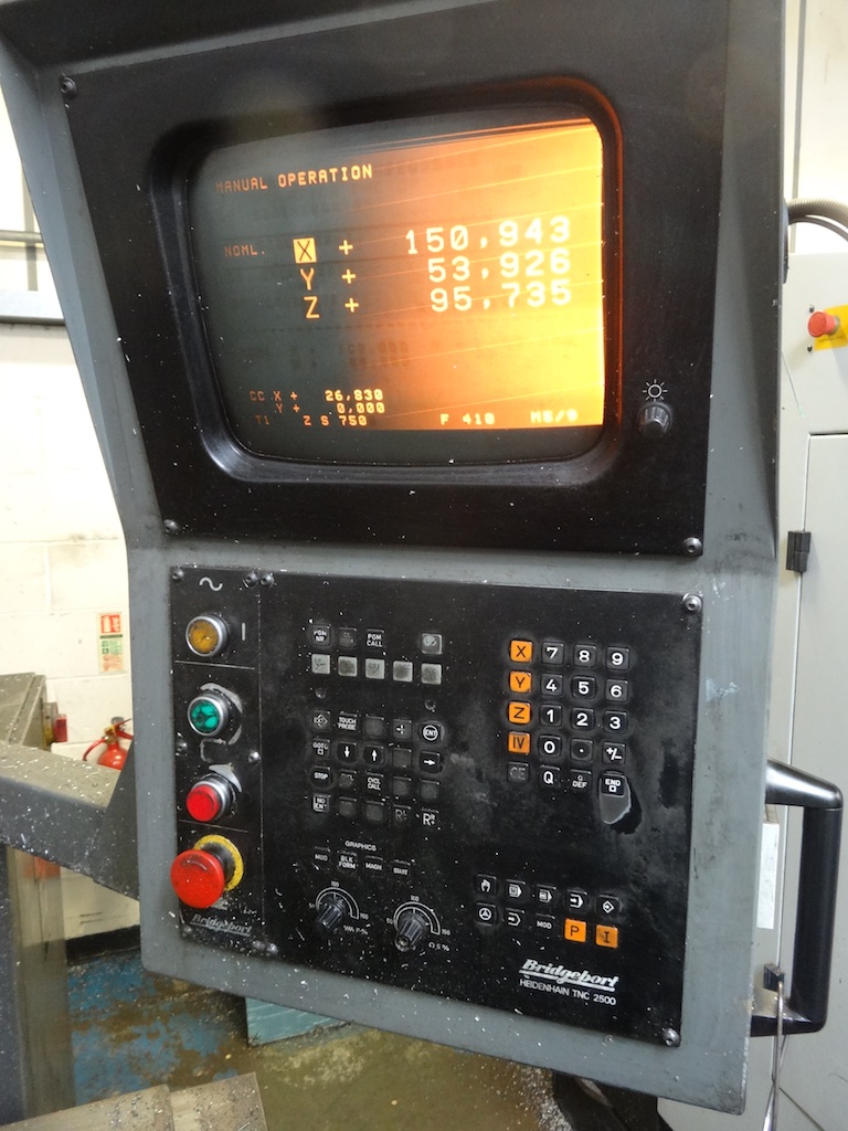 Bridgeport Series 2 interact 4 Vertical Milling Machine, Heidenhain TNC