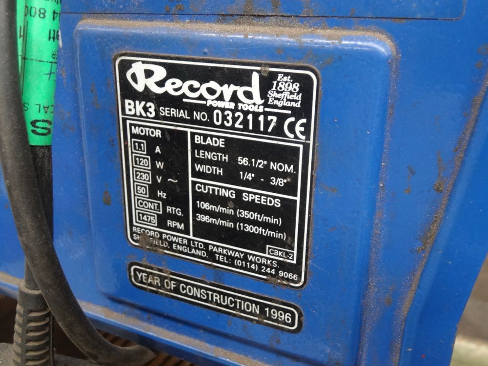 Record bk3 bandsaw deals